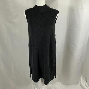Ann Taylor Women's Charcoal Sleeveless Knit Dress Size Large